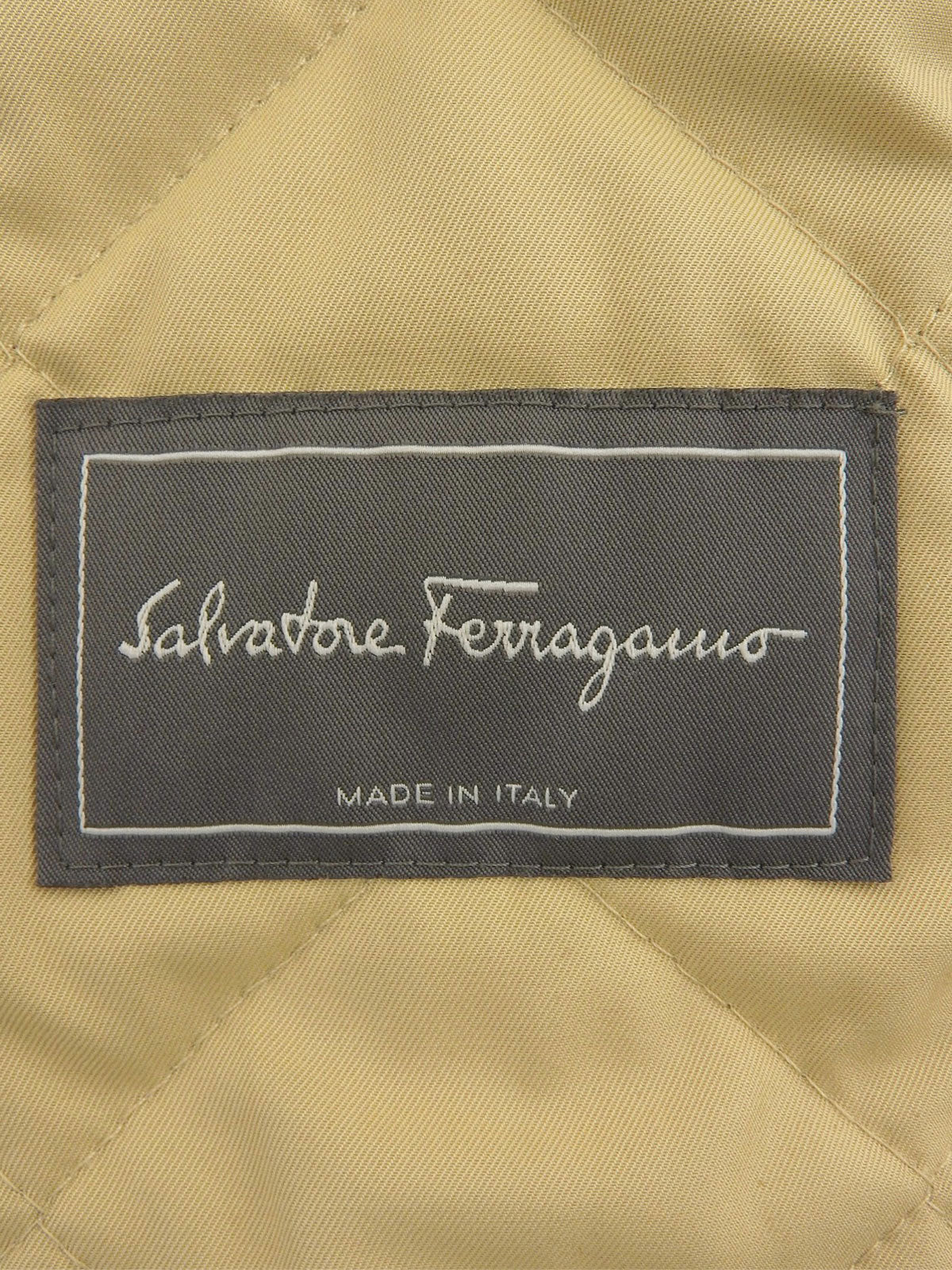 Quilted Gancini Button Coat Beige
