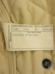 Quilted Gancini Button Coat Beige