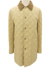キルティングガンチーニボタンコート ベージュ