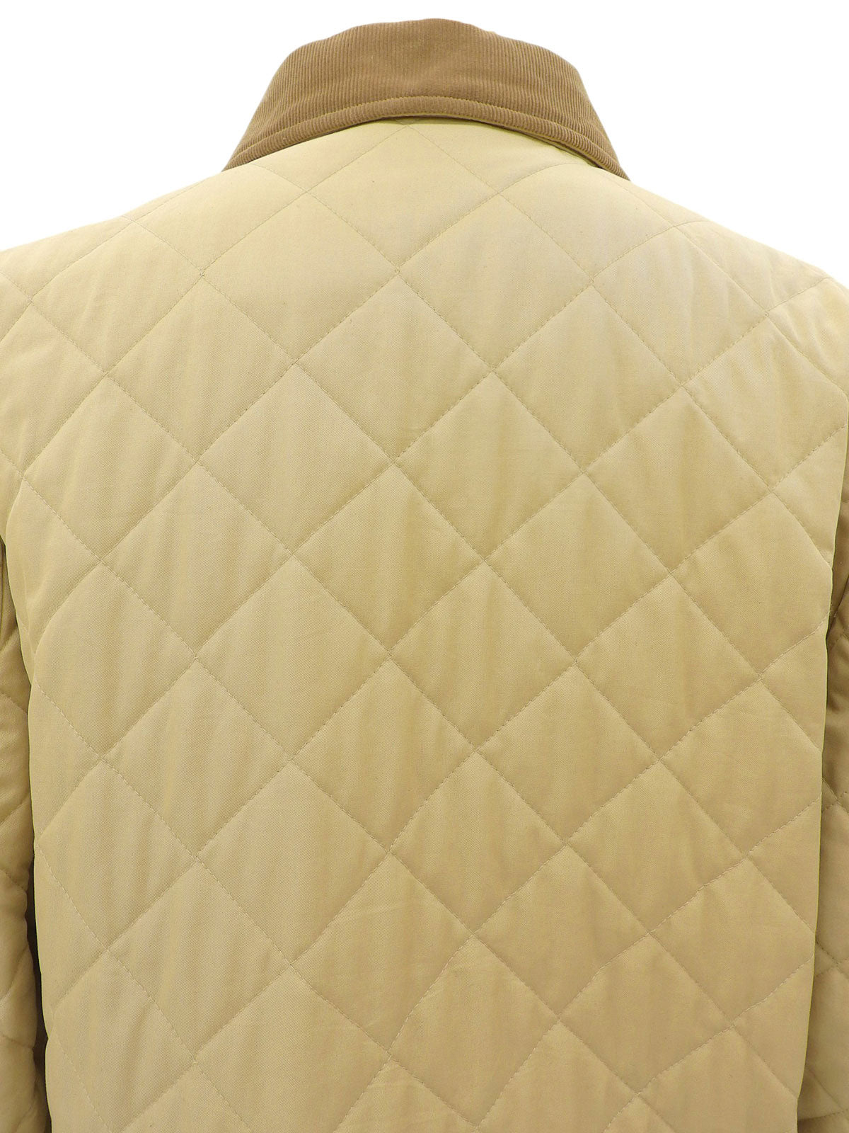 Quilted Gancini Button Coat Beige