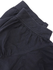 チェックパターンロゴ刺繍半袖ミニワンピース ネイビー