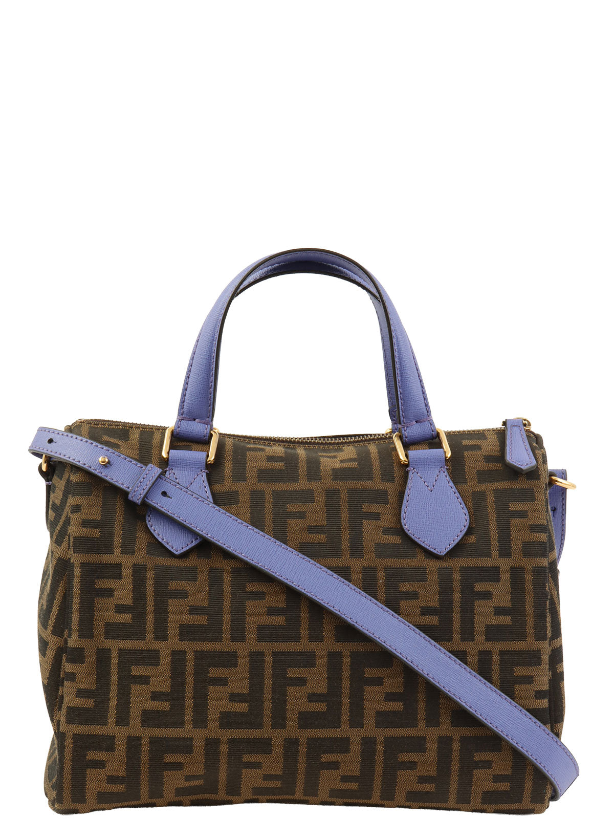 FFズッカパターン2wayバッグ ブラウン/パープル