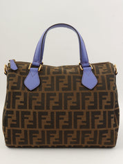 FFズッカパターン2wayバッグ ブラウン/パープル