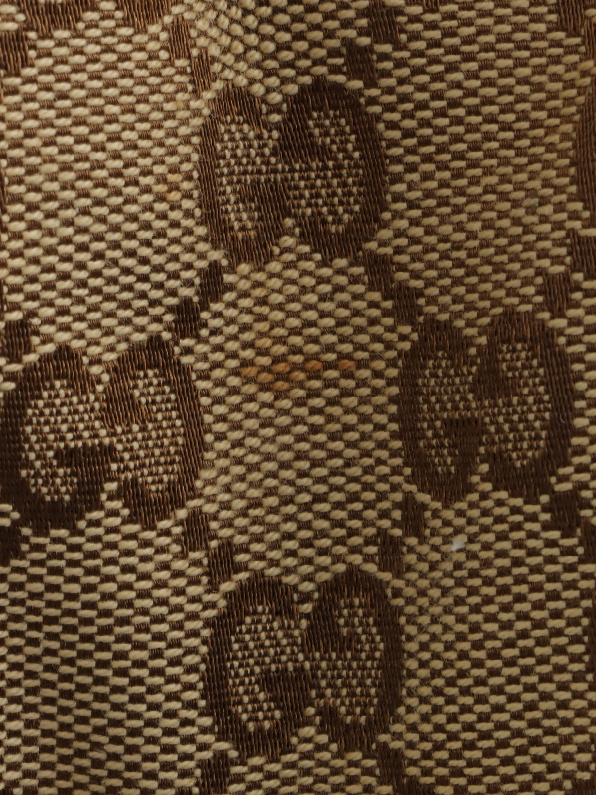 米色/红色帆布 GG 图案手提包