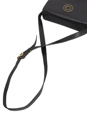 サークルロゴプレートショルダーバッグ ブラック