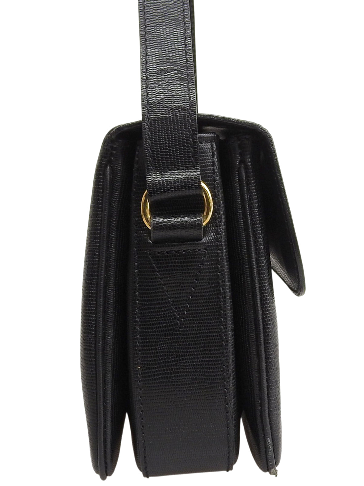 サークルロゴプレートショルダーバッグ ブラック