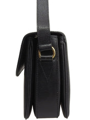 サークルロゴプレートショルダーバッグ ブラック