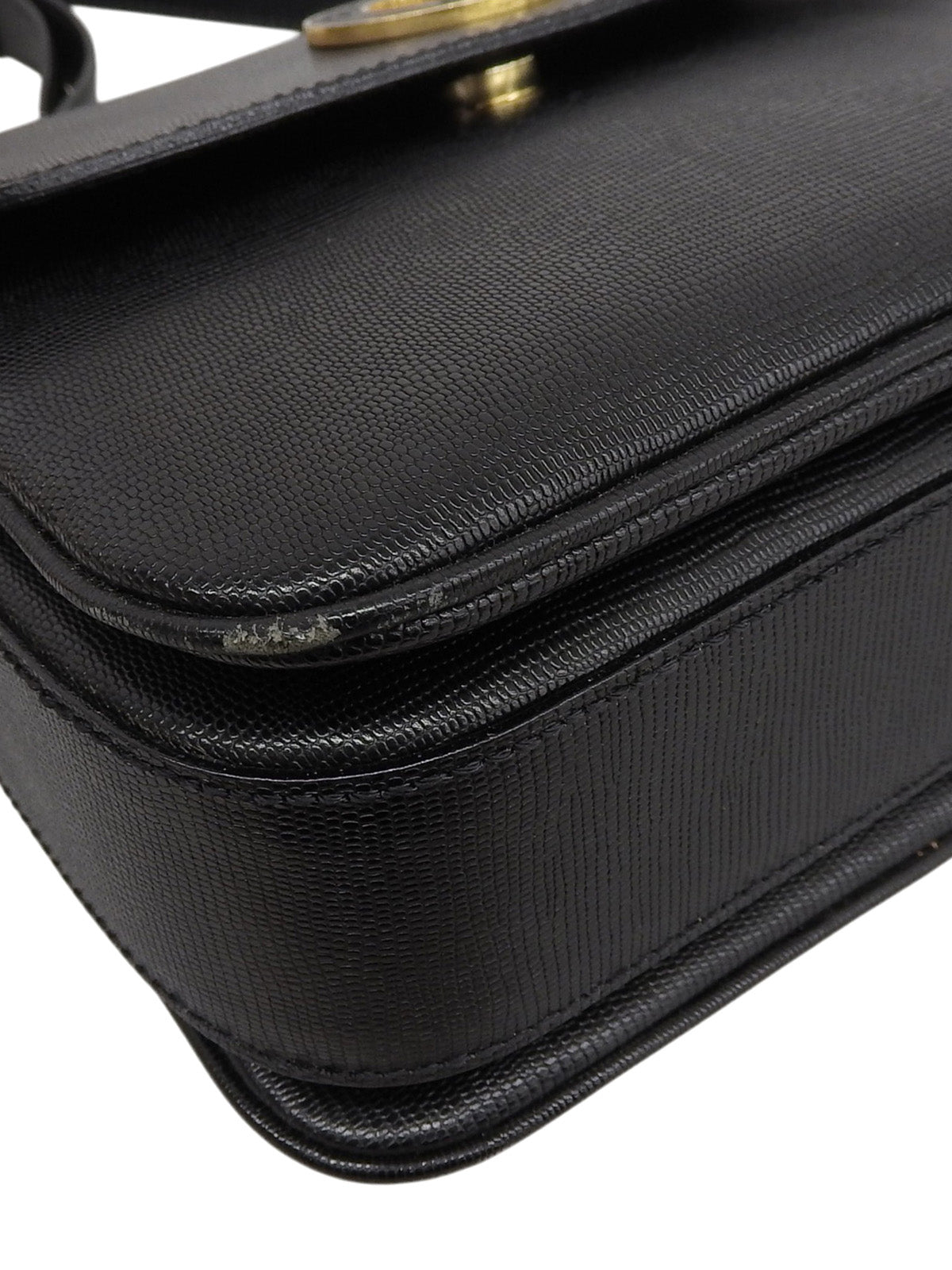 サークルロゴプレートショルダーバッグ ブラック