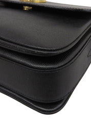 サークルロゴプレートショルダーバッグ ブラック