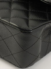 2018 Caviar Skin Classic Flap Chain Bag 23cm Black
