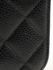 2018 Caviar Skin Classic Flap Chain Bag 23cm Black