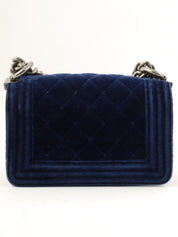 2013年頃製 ベルベットボーイシャネルチェーンショルダーバッグミニ ネイビー