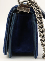 2013年頃製 ベルベットボーイシャネルチェーンショルダーバッグミニ ネイビー
