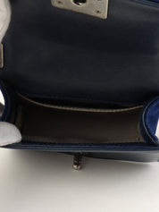 2013年頃製 ベルベットボーイシャネルチェーンショルダーバッグミニ ネイビー