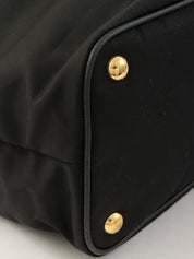 Logo Plate Tote Bag Black