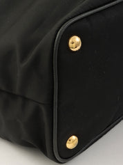Logo Plate Tote Bag Black