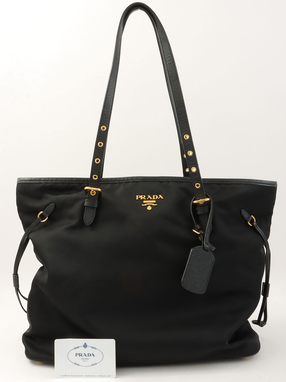 Logo Plate Tote Bag Black