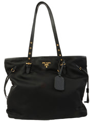 Logo Plate Tote Bag Black