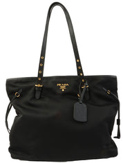 Logo Plate Tote Bag Black
