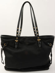 Logo Plate Tote Bag Black