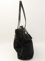 Logo Plate Tote Bag Black