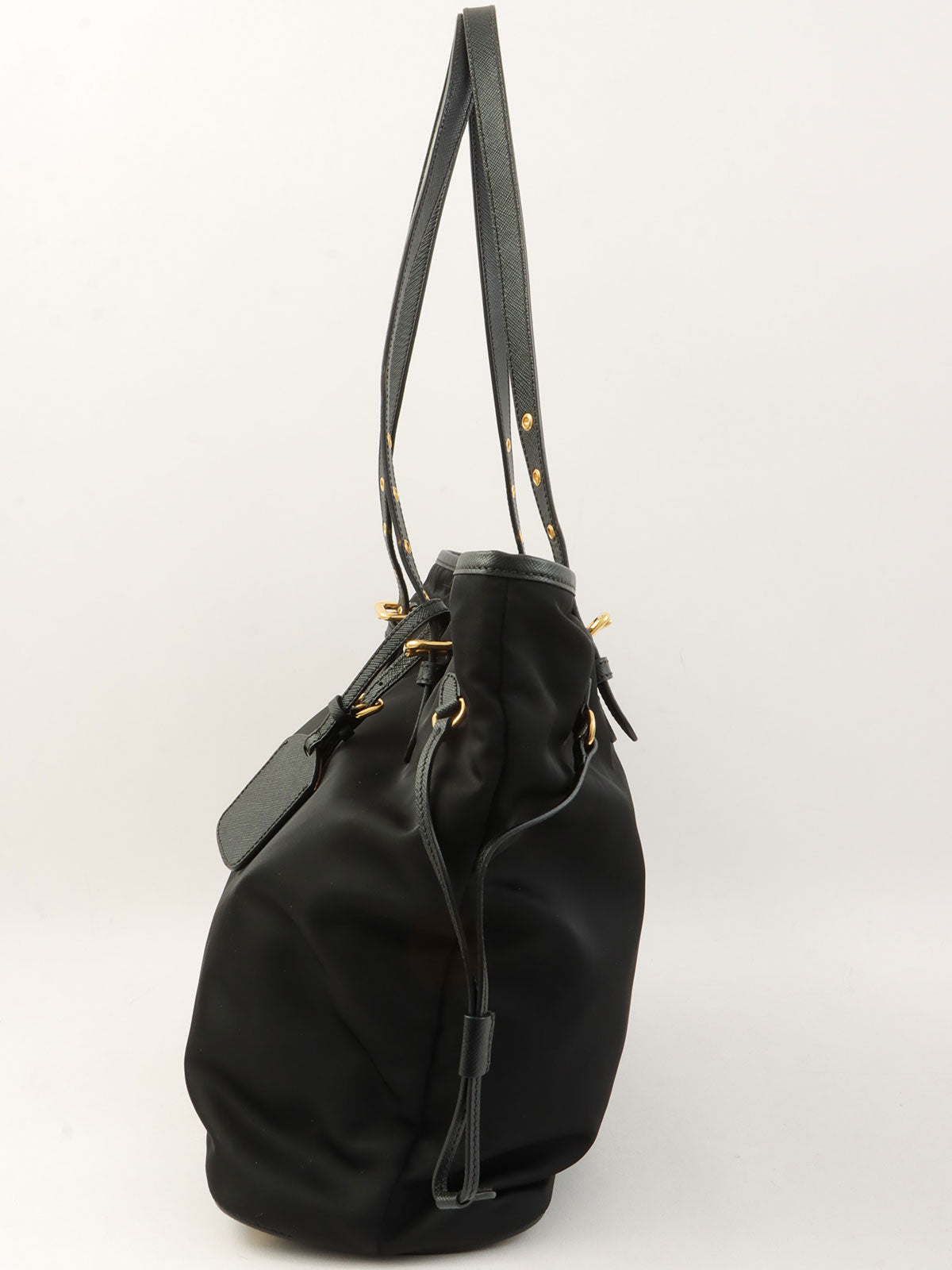 Logo Plate Tote Bag Black