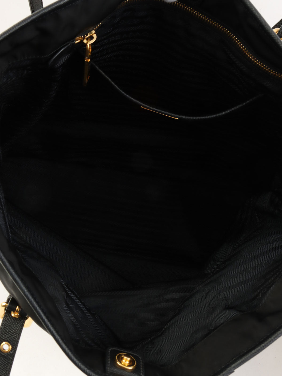 Logo Plate Tote Bag Black