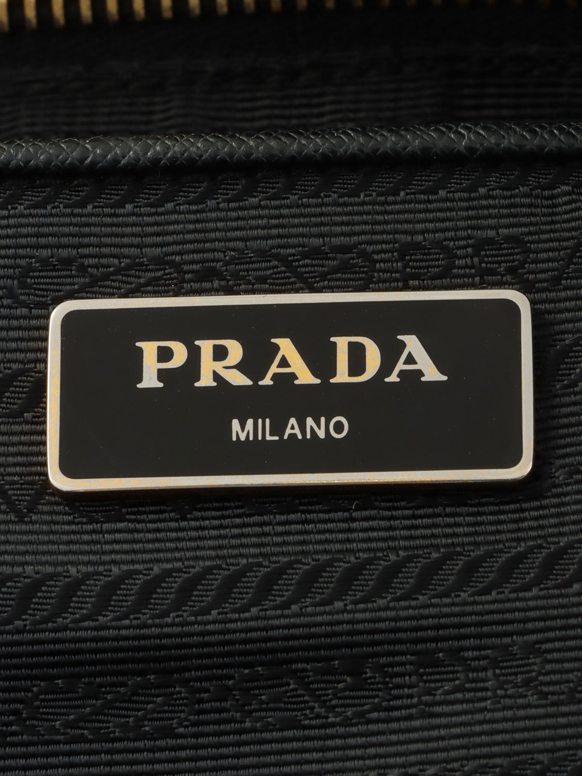 Logo Plate Tote Bag Black