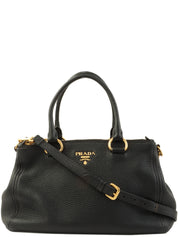 ロゴプレート2wayハンドバッグ ブラック