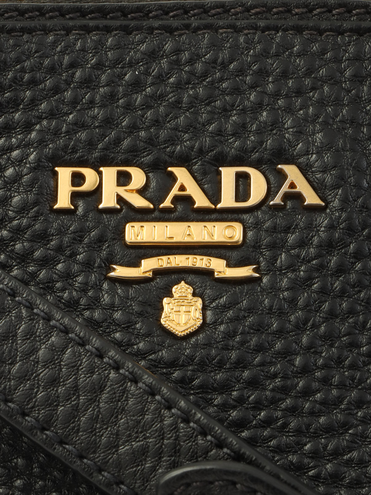Logo Plate 2-Way Handbag Black