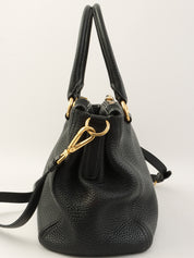 ロゴプレート2wayハンドバッグ ブラック