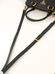 ロゴプレート2wayハンドバッグ ブラック