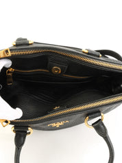 Logo Plate 2-Way Handbag Black