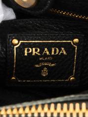 ロゴプレート2wayハンドバッグ ブラック