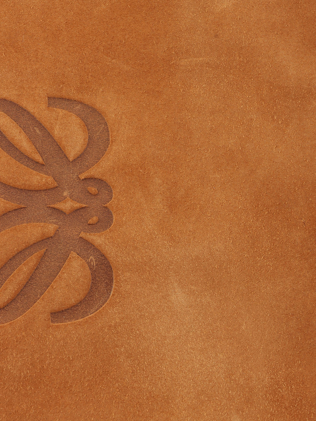 スエードアナグラムショルダーバッグ ブラウン