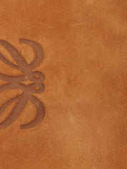 スエードアナグラムショルダーバッグ ブラウン