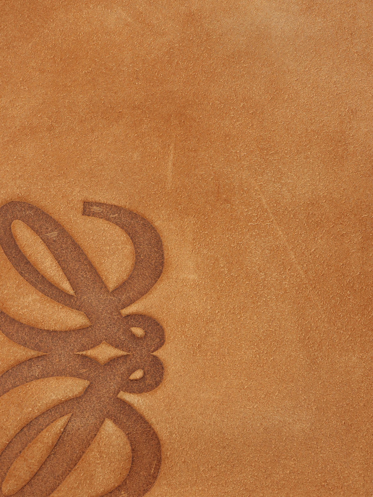 スエードアナグラムショルダーバッグ ブラウン