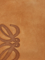 スエードアナグラムショルダーバッグ ブラウン