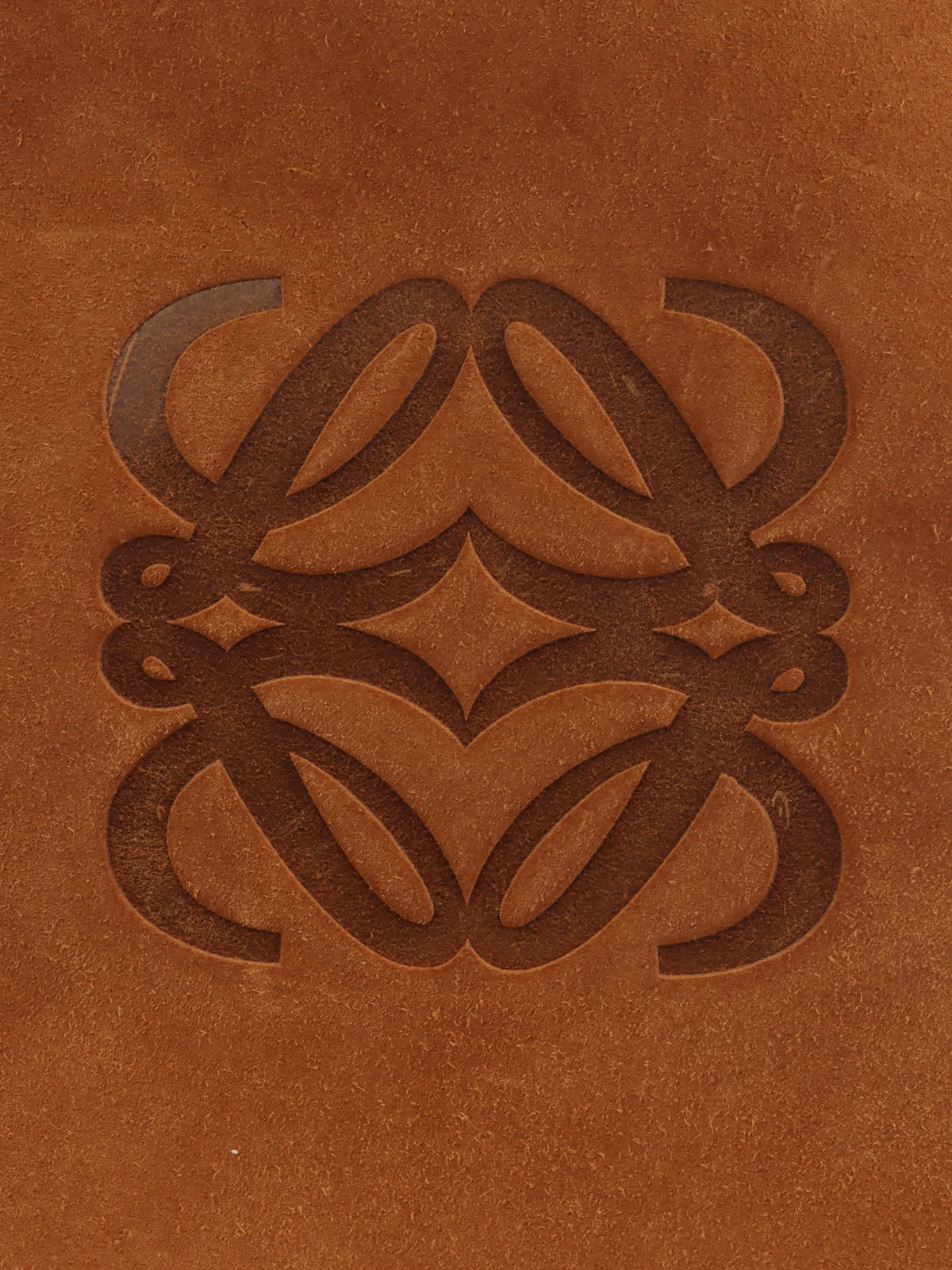 スエードアナグラムショルダーバッグ ブラウン