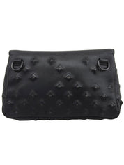 スタッズデザインミニチェーンショルダーバッグ ブラック