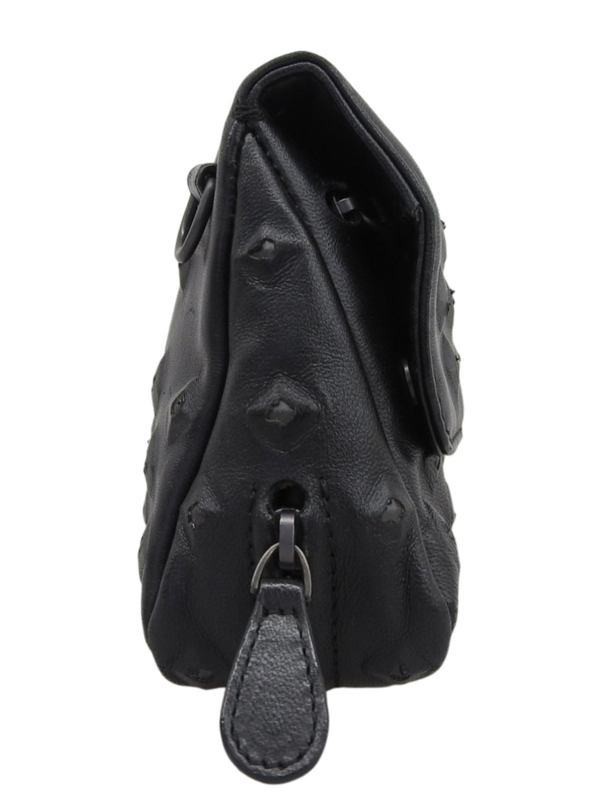 スタッズデザインミニチェーンショルダーバッグ ブラック