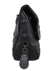 スタッズデザインミニチェーンショルダーバッグ ブラック