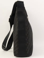 Trotter Pattern Shoulder Bag in Black