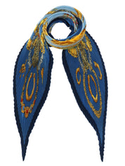 KOSMIMA Pattern Pleated Scarf Blue/Multi