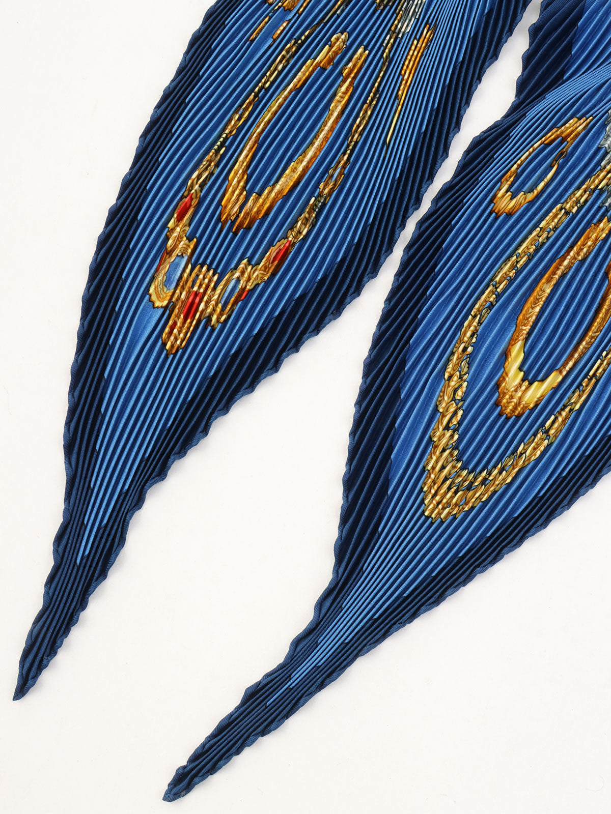 KOSMIMA Pattern Pleated Scarf Blue/Multi