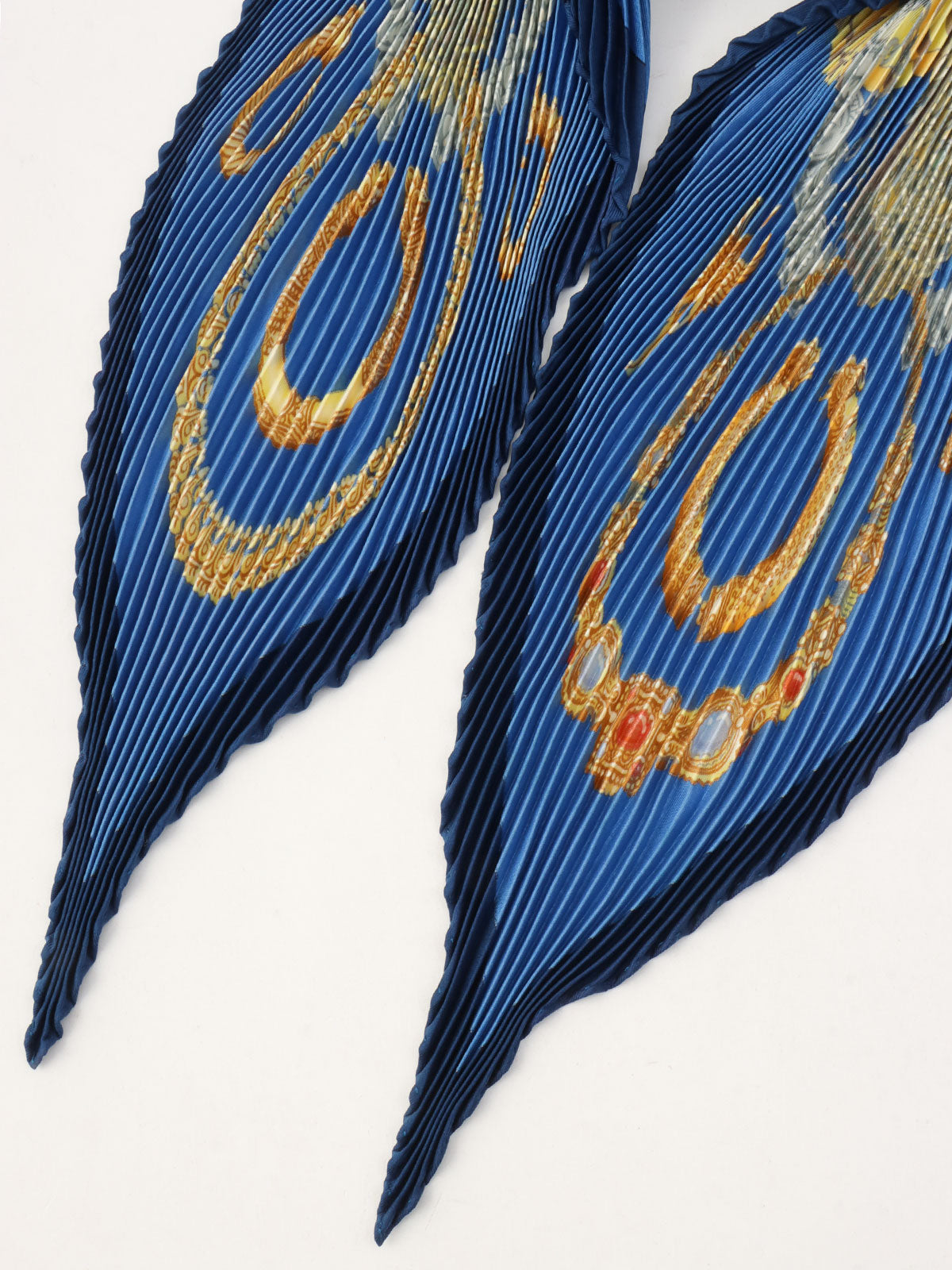KOSMIMA Pattern Pleated Scarf Blue/Multi