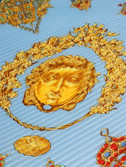 KOSMIMA Pattern Pleated Scarf Blue/Multi