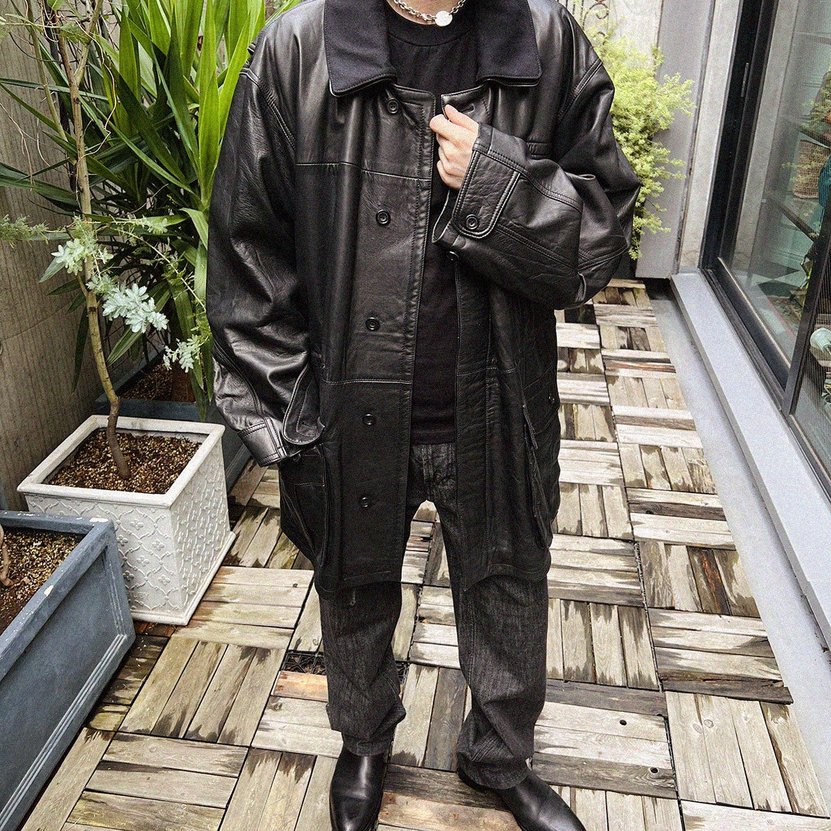 Leather jacket #48 Black