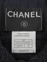 2001年製 ツイードCCマークボタンベスト ネイビー