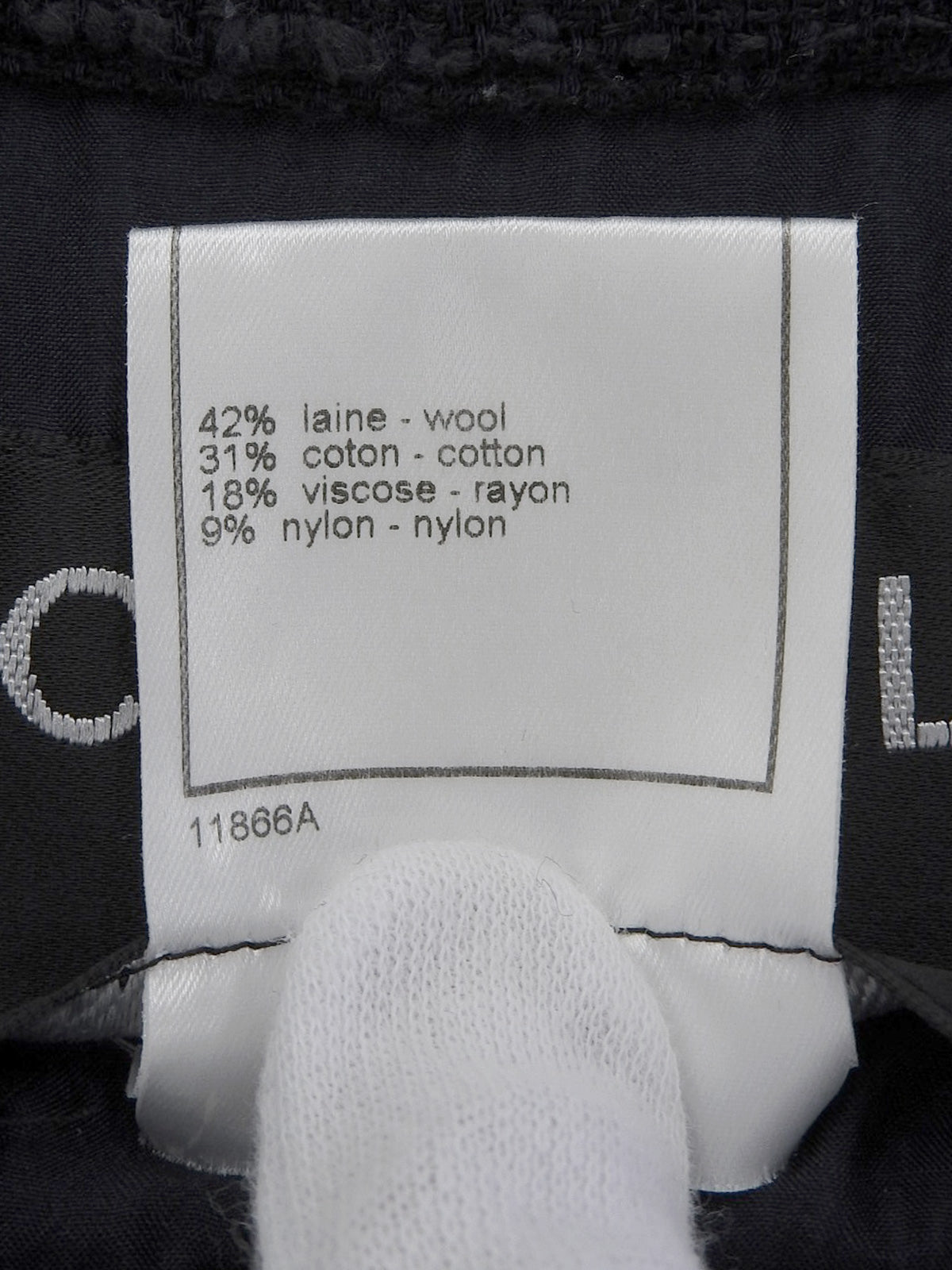 2001 年款 Tweed CC Mark 纽扣背心，海军蓝